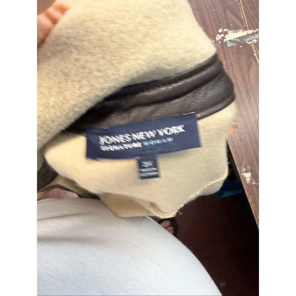 Jones New York Tan Wool Blend Jacket Women’s Plus Size 3X - Picture 6 of 9
